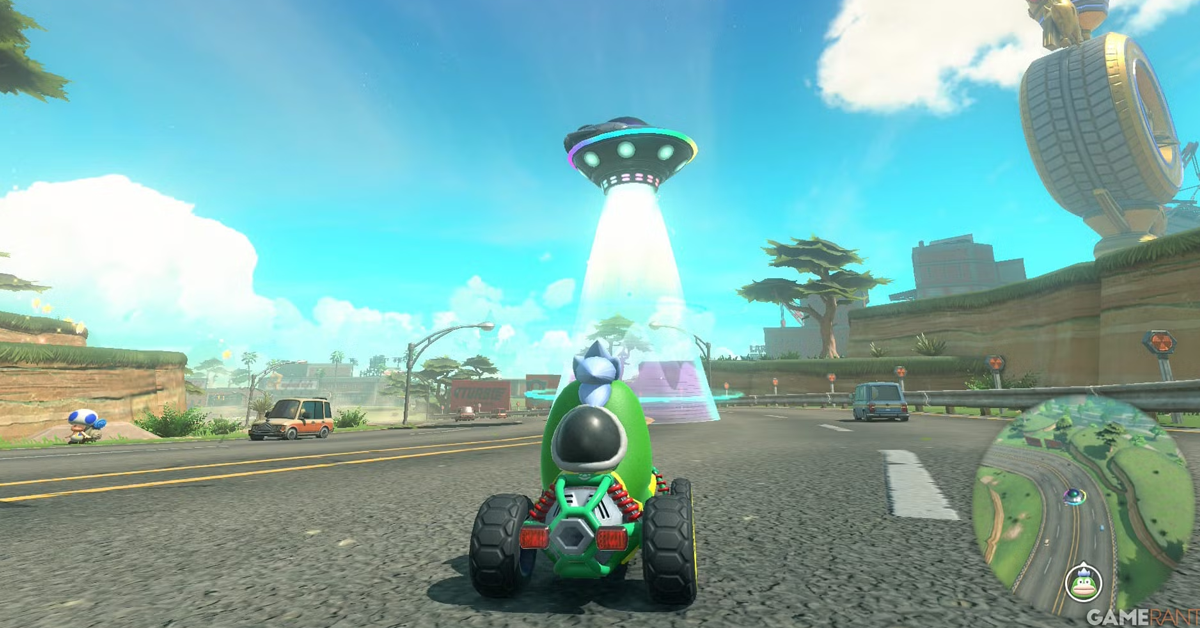 How to find and drive the UFO in Mario Kart World